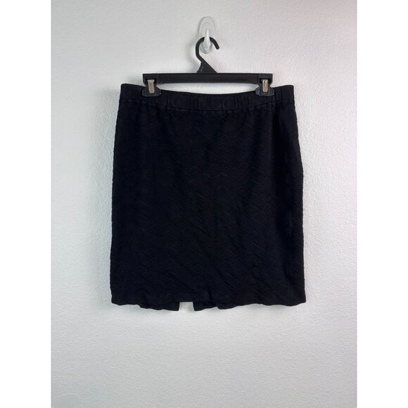 St. John Collection‎ women's 14 black 2pc blazer skirt business casual knit set - Picture 12 of 13